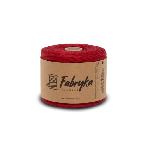 Sznurek skręcany pojedynczo – bordowy 2mm