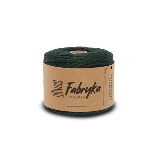 Sznurek skręcany pojedynczo – butelkowa zieleń 2mm