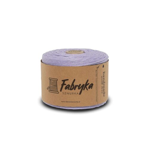 Sznurek skręcany pojedynczo – lawendowy 2mm