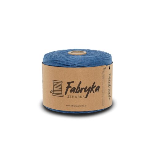 Sznurek skręcany pojedynczo – niebieski 2mm