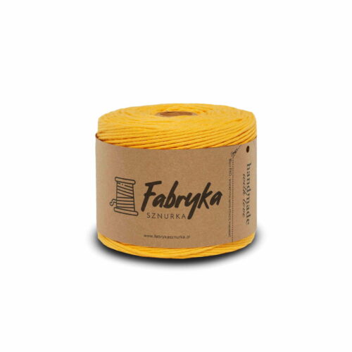 Sznurek skręcany pojedynczo – żółty 2mm