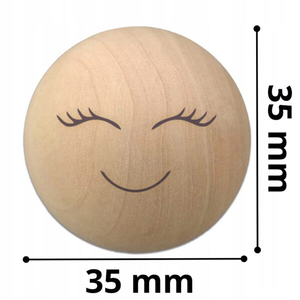 Korale główki z buzią uśmiechniętego anioła dziewczynki 35 mm - koral do aniołków handmade