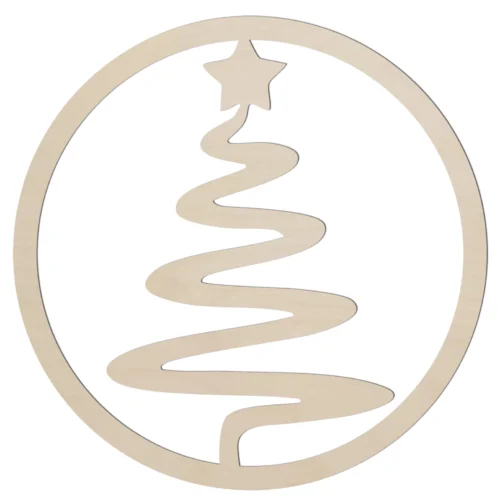 Obręcz drewniana Choinka zygzak