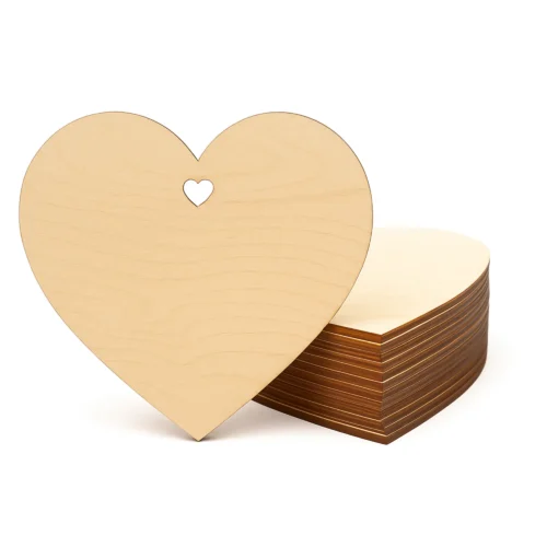 Drewniane serca 10 szt.