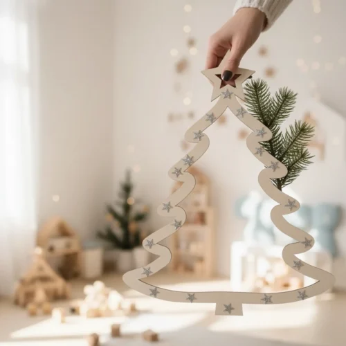 Baza obręcz drewniana Choinka klasyczna