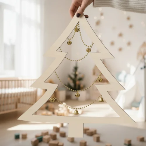 Baza obręcz drewniana Choinka klasyczna 2