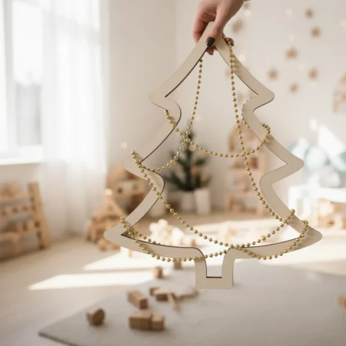 Baza obręcz drewniana Choinka klasyczna 3