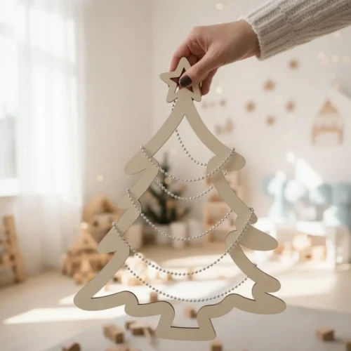 Baza obręcz drewniana Choinka niesymetryczna