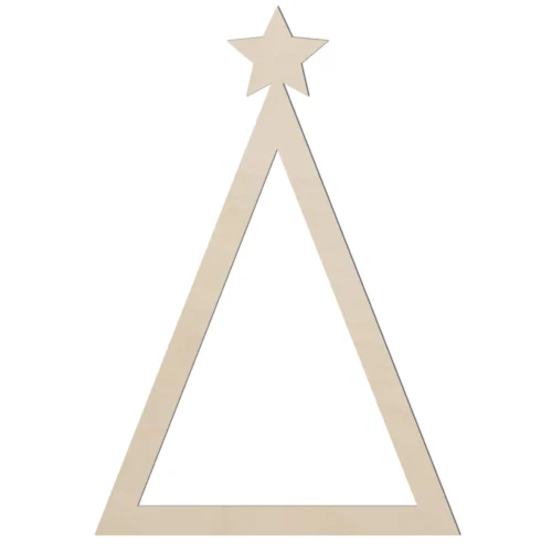 Baza obręcz drewniana Choinka trójkątna