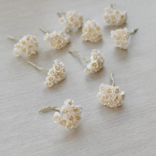 Mini papierowe kwiatki |bukiet 10 szt.|