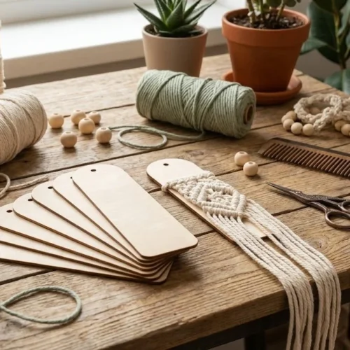 Drewniane zakładki do książek 10 szt Bileciki na prezent [6 cm x 18 cm]