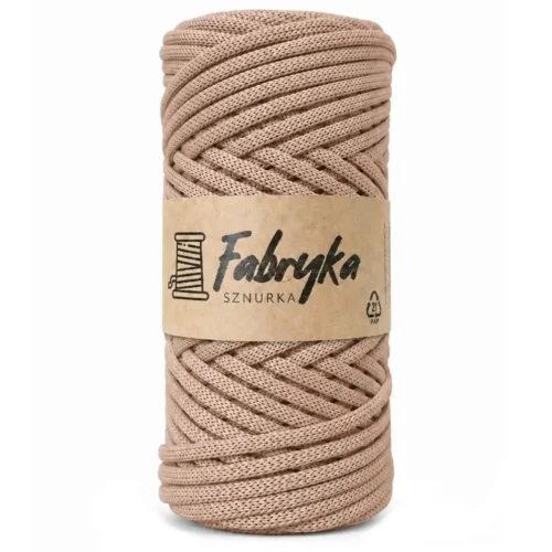 Sznurek poliestrowy płaski – ciasteczkowy 5mm