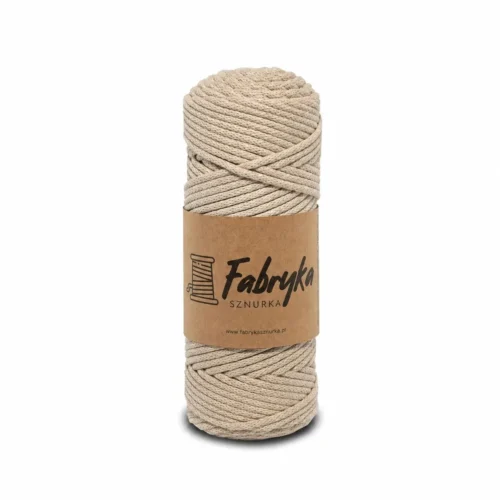 Pleciony sznurek do makramy – piaskowy 3mm